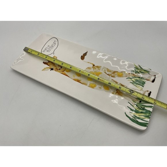 Pier 1 Giraffe Platter What's Up Buttercup Ironstone Bread Appetizers Cheese - Picture 16 of 16
